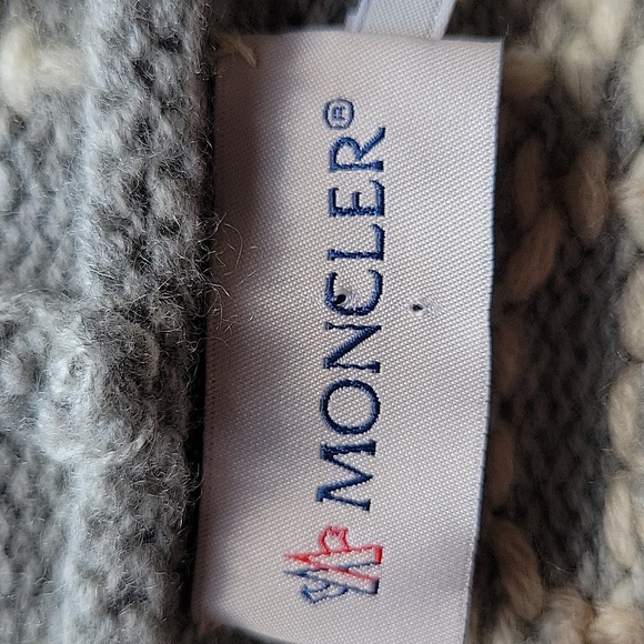 Moncler Belted Open Cardigan with Hood Gray/Cream Size XSmall - Picture 10 of 13